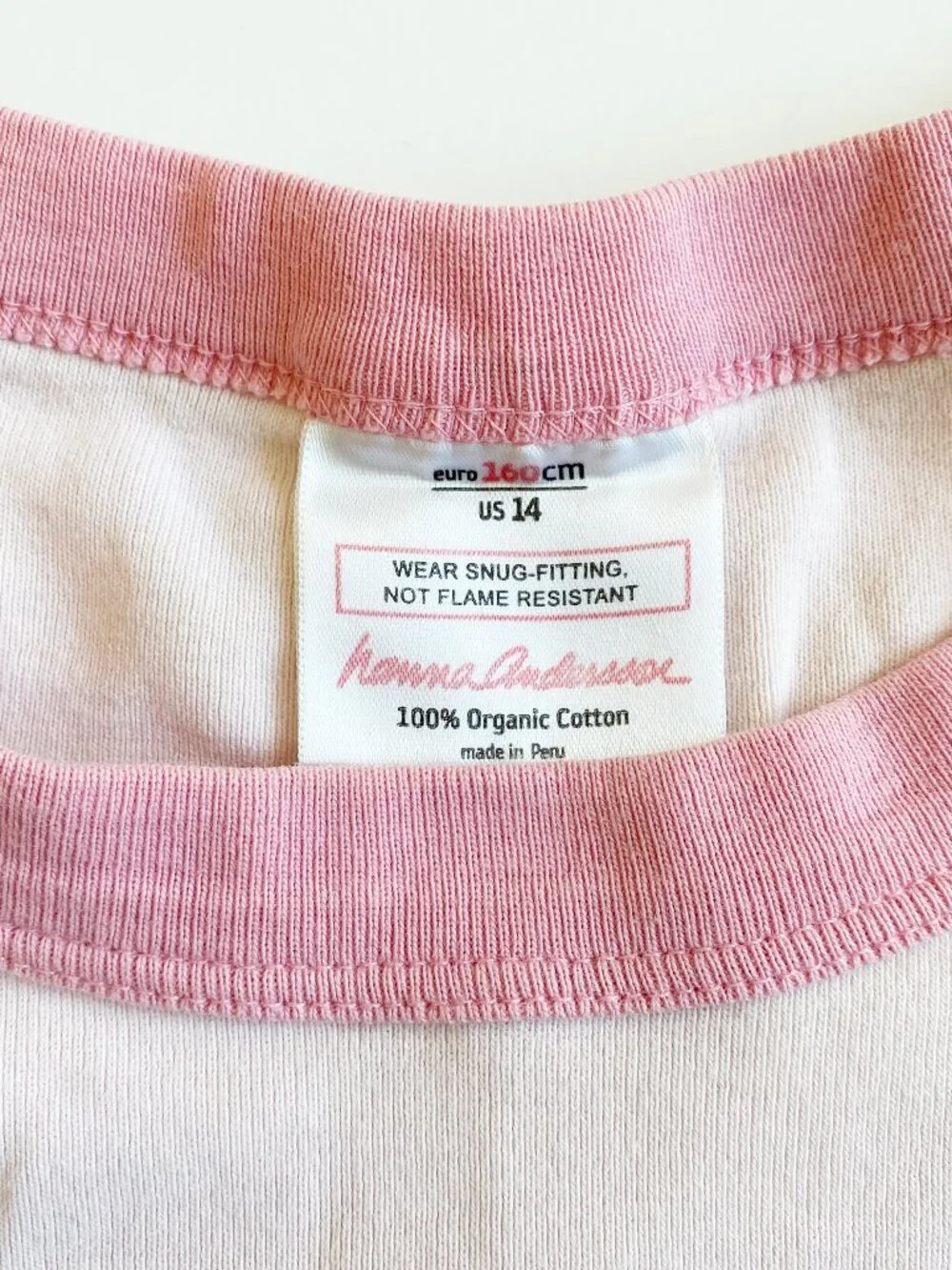 Lot of Two Hanna Andersson Kids Short John Pajama Tops Organic Cotton 14 160